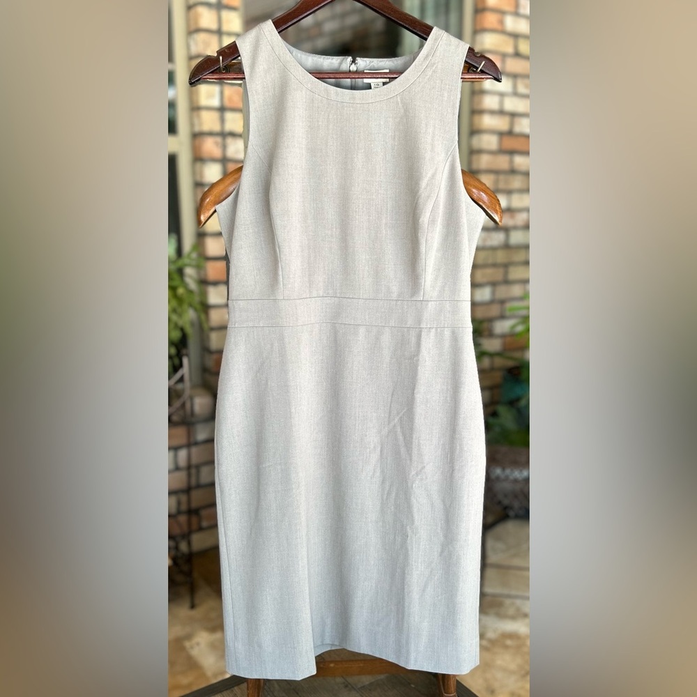 J. Crew NWT Elegant Gray Sleeveless Dress, Size 10